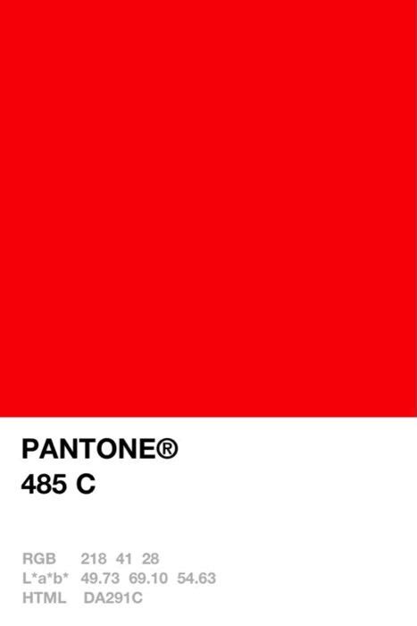 485 C Rouge Red We Love This Bright Red Pantone Color On Our New