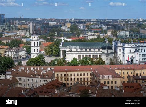 Aerial View Of Vilnius Cathedral Vilnius Lithuania Stock Photo Alamy