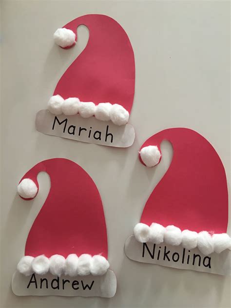 Santa Hats My Toddlers Made Today Christmas Crafts For Toddlers