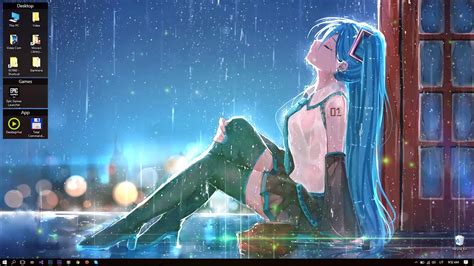 Anime Live Wallpaper For Pc Hd Anime Girl And Particles Live