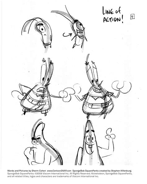 Cartoon SNAP: How to Draw Lively Poses - SpongeBob Tip Sheets