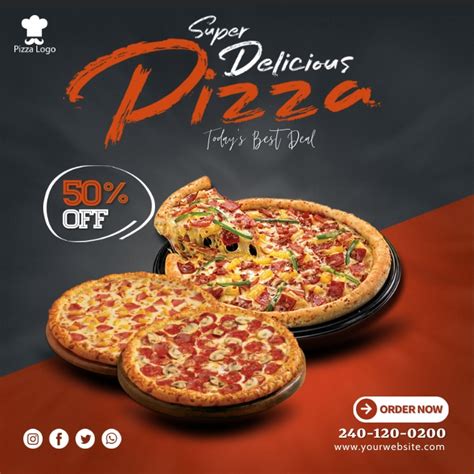 Pizza Instagram Ads Template Postermywall