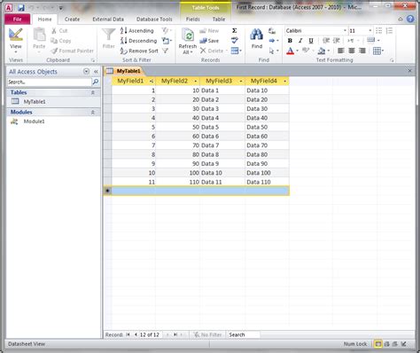 Access Vba First Record In Table Vba And Vbnet Tutorials Education