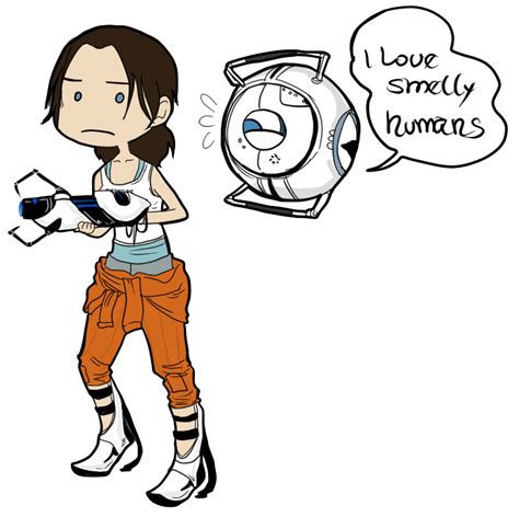 Chell And Wheatley By Mikkynga On Deviantart