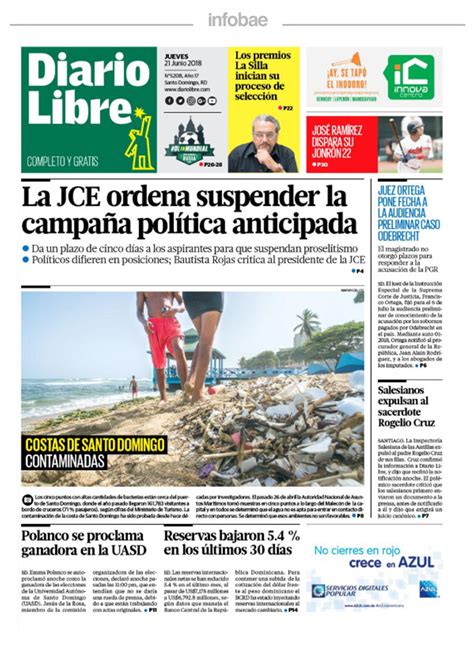 Diario Libre República Dominicana 21 De Junio De 2018 Infobae
