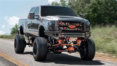 An Unreal Tricked Out Ford Truck Jacked Up Trucks Diesel Trucks