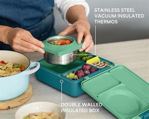 Omiebox Bento Box For Kids Insulated Bento Lunch Box With Leak Proof