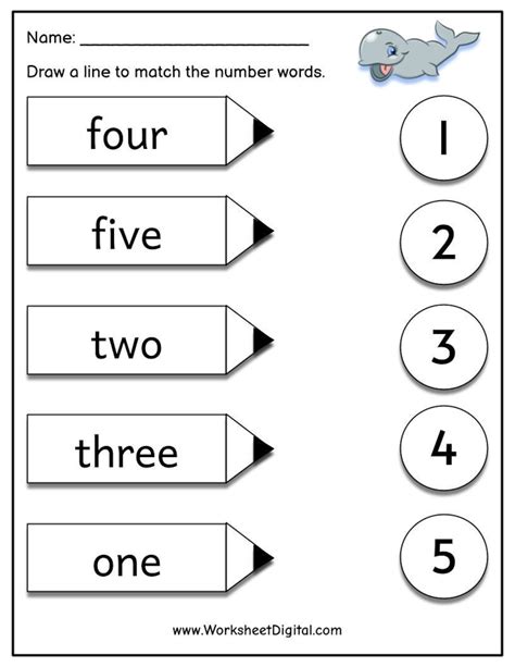 Match The Word And Number Worksheet Numbers 1 30 Large Numbers Print