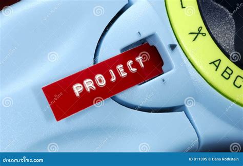 Project Label Stock Image Image Of Emboss Labeler Idenitification