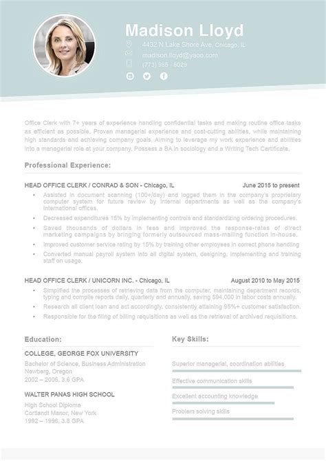 The only dates that should be on your cv are from employment and your qualifications. Resume Template 110690 (With images) | Resume examples, Best resume template, Resume