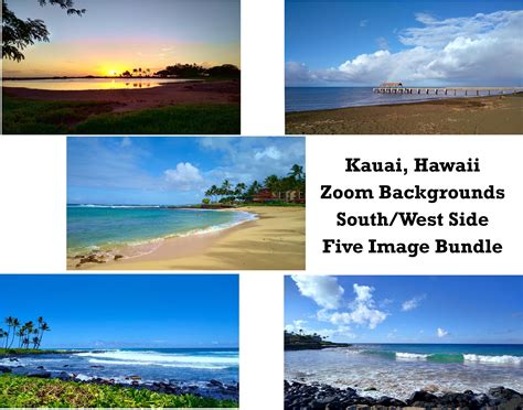 Zoom Backgrounds Bundle Kauai Hawaii Kauai Zoom Backgrounds