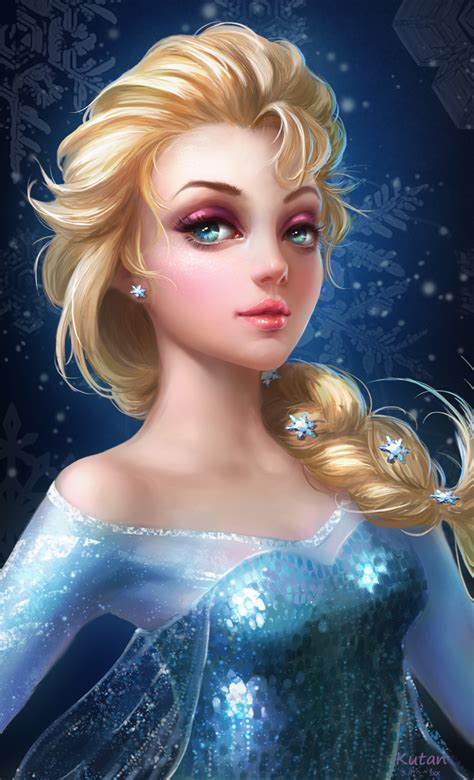 Safebooru 1girl Blonde Hair Blue Eyes Braid Earrings Elsa Frozen