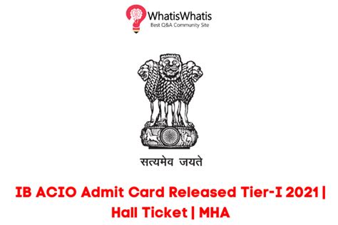 Maybe you would like to learn more about one of these? IB ACIO Admit Card Released Tier-I 2021 | Hall Ticket | MHA