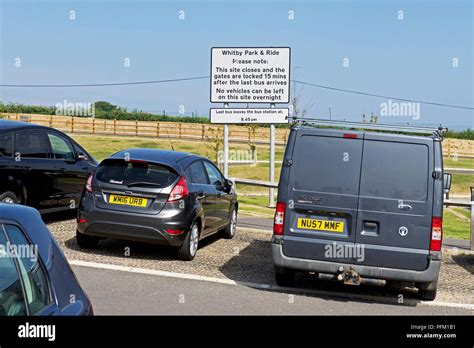 Park And Ride Facility Whitby North Yorkshire England Uk Stock Photo