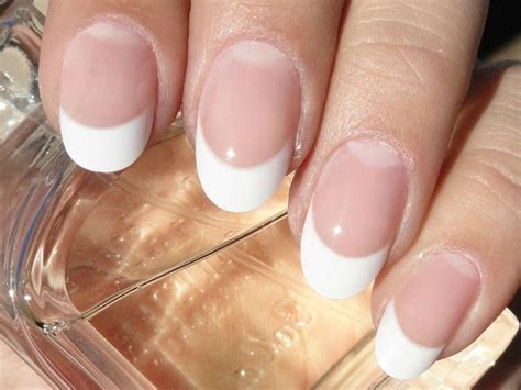 Wedding Nails Oval French Manicures French Tip Acrylic Nails French