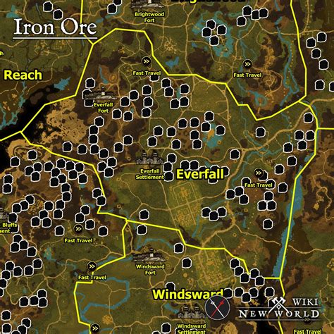 Iron Vein Medium New World Wiki Where To Find With Maps Skill