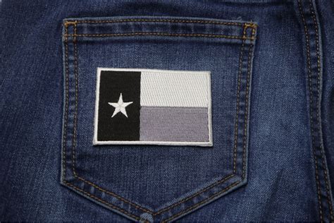 Monochrome Texas Flag Patch Texas Pride Patches Thecheapplace