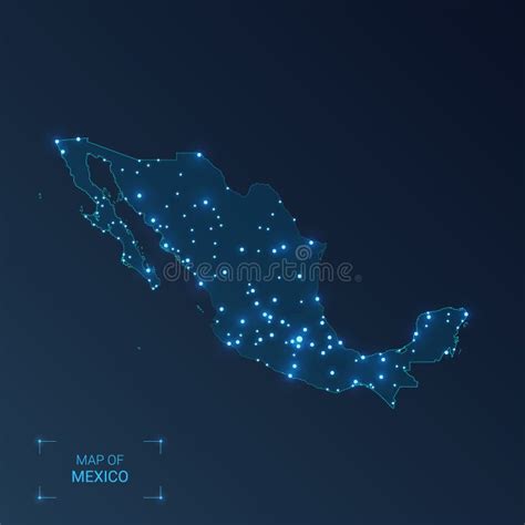 Mapa Del Vector De México Con Los Elementos Infographic Marcas Del