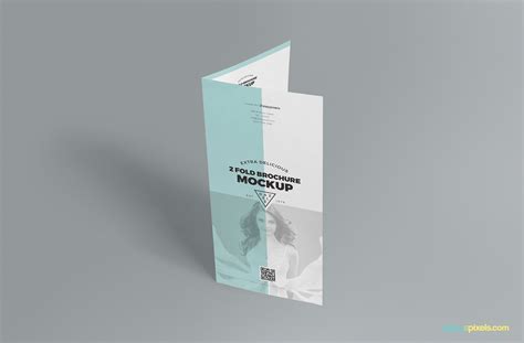 Slick Free 2 Fold Brochure Mockup Psd Zippypixels