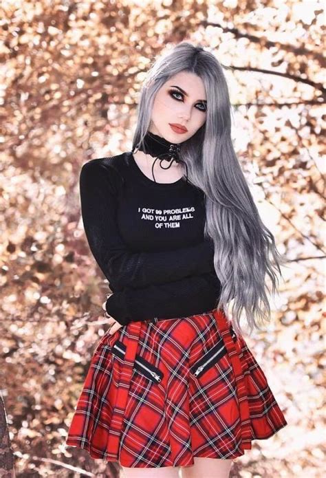 Alternative Outfit With Plaid Skirt By Dayanacrunk Alternative Mode