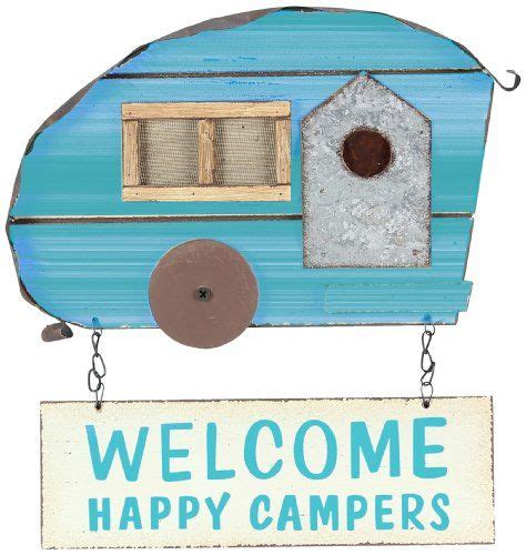 Youngs Wood Welcome Happy Campers Hanging Plaque 1225 Inch Youngs