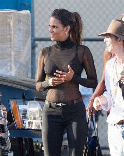 halle berry shows off her insane body in a sheer top halle berry halle sheer top