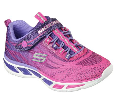 Skechers Girls Litebeams Pinkpurple Athletic Shoe