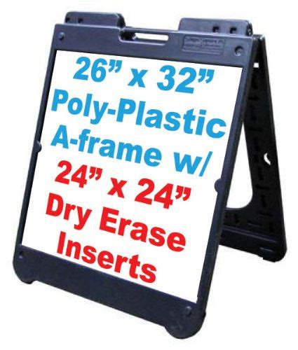poly a frame 26 x 32 double sided sidewalk sign w dry erase panels