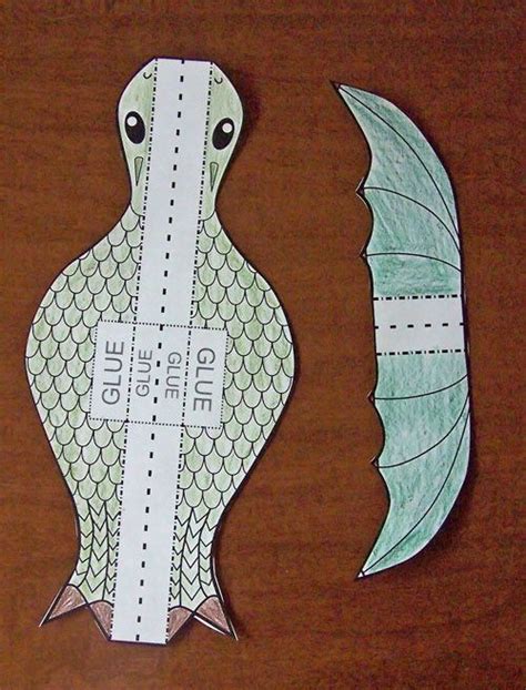 Printable Flying Dragon Craft Crafts Paper And Dragon