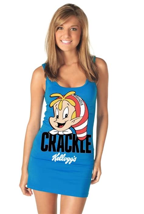 Sexy Rice Krispies Crackle Blue Tank Dress Costume Adult Large
