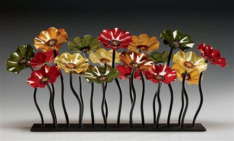 Breckenridge Glass Flower Garden By Scott Johnson And Shawn Johnson Art Glass Sculpture