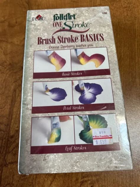 NEW FOLK ART One Stroke VHS Brush Stroke Petals Leaf Basics Donna