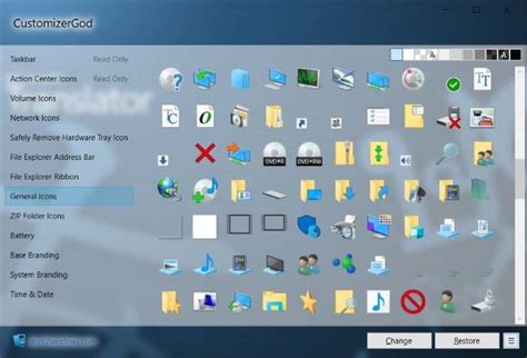 Change Windows 10 Icons With Customizergod