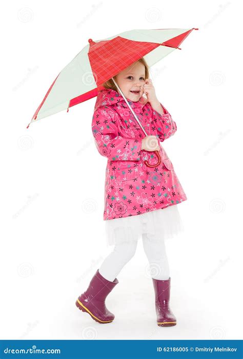 Petite Fille Avec Le Parapluie Image Stock Image Du Initialisation