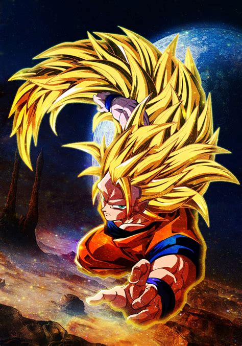 Goku Ssj 3 Dragon Ball Z Anime Warrior Dragon Ball