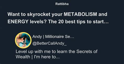 Want To Skyrocket Your Metabolism And Energy Levels The 20 Best Tips