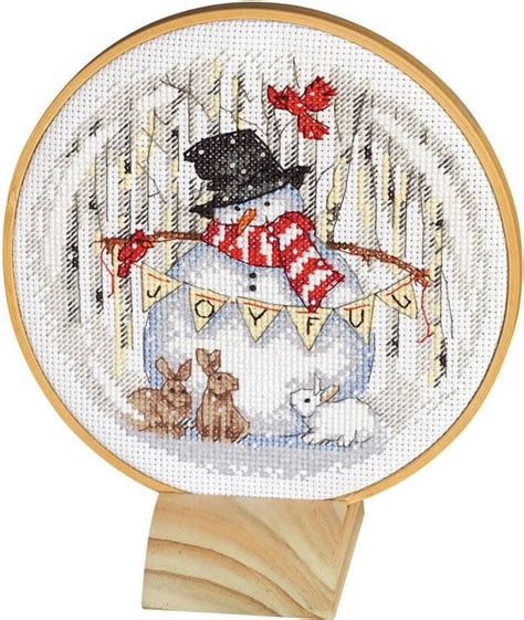 Joyful Snow Globe Cross Stitch Hoop Kit Only £2380