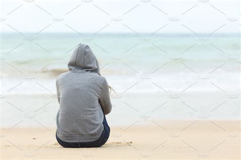 Teenager Girl Thinking Alone ~ Photos ~ Creative Market