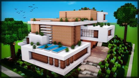 A Casa Moderna Mais Bonita Que VocÊ JÁ Viu Minecraft Youtube