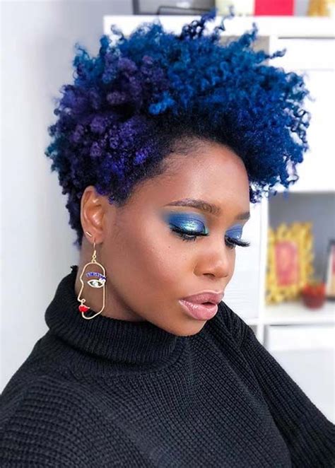 51 Best Short Natural Hairstyles for Black Women | Blue ...