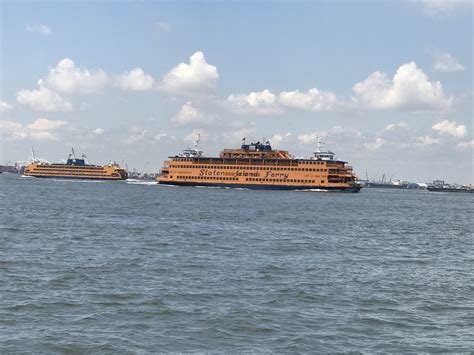 Two Staten Island Ferry boats close up JUne 2017 - A.T. REAL Estate ...