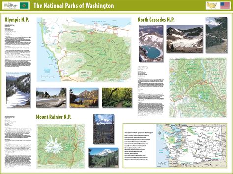 The National Parks Of Washington Wall Map By Geonova Mapsales