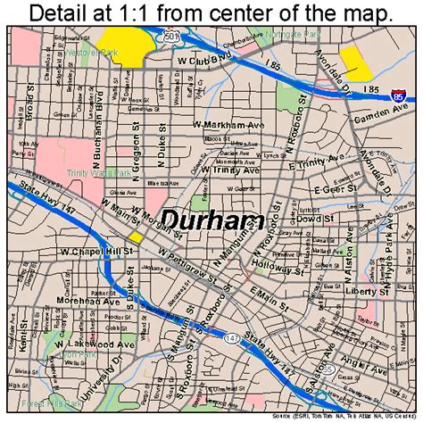 Durham North Carolina Street Map 3719000