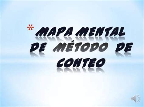 Mapa Mental Método De Conteo Authorstream