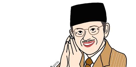 Bj habibie dan megawati, dua presiden berdarah setengah jawa, menjadi ri 1 bukan karena dipilih oleh rakyat. Gambar Ilustrasi Karikatur Bj Habibie - Orion Gambar