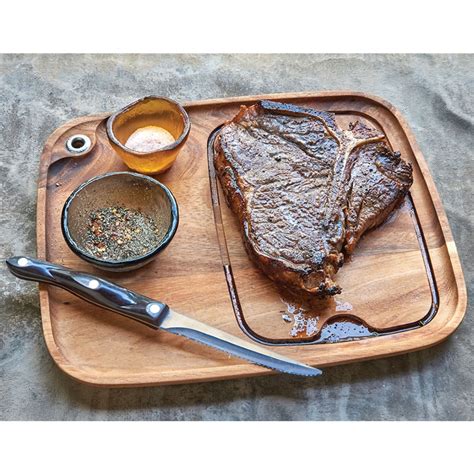 Fort Worth Steak Plate Acacia Wood 28101 Ironwood Gourmet