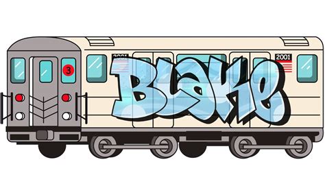 Custom Graffiti On A Nyc Train Vinylgraff