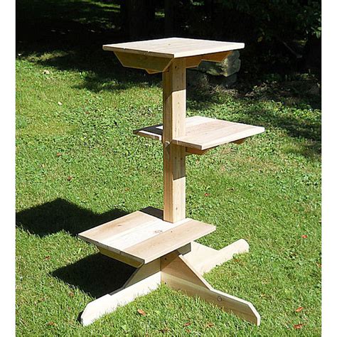 Cedar Outdoor Cat Tree With 3 Large Perches