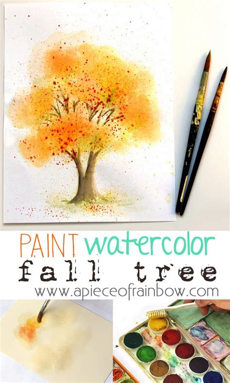 Which, even for an old oak tree, is very taxing and can lead to them dying. to prevent that, all you need is a scraper, container of soap and water mix, gloves and glasses. Learn Watercolor Painting: Fall Tree - A Piece Of Rainbow