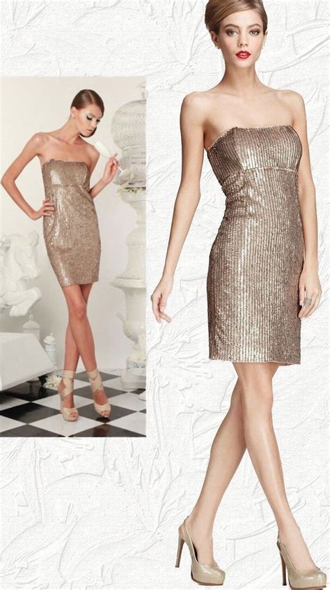 Pre Owned Alice And Olivia Alice Olivia Rigby Gold Sequin Bodycon Stretch Strapless Tube Dress